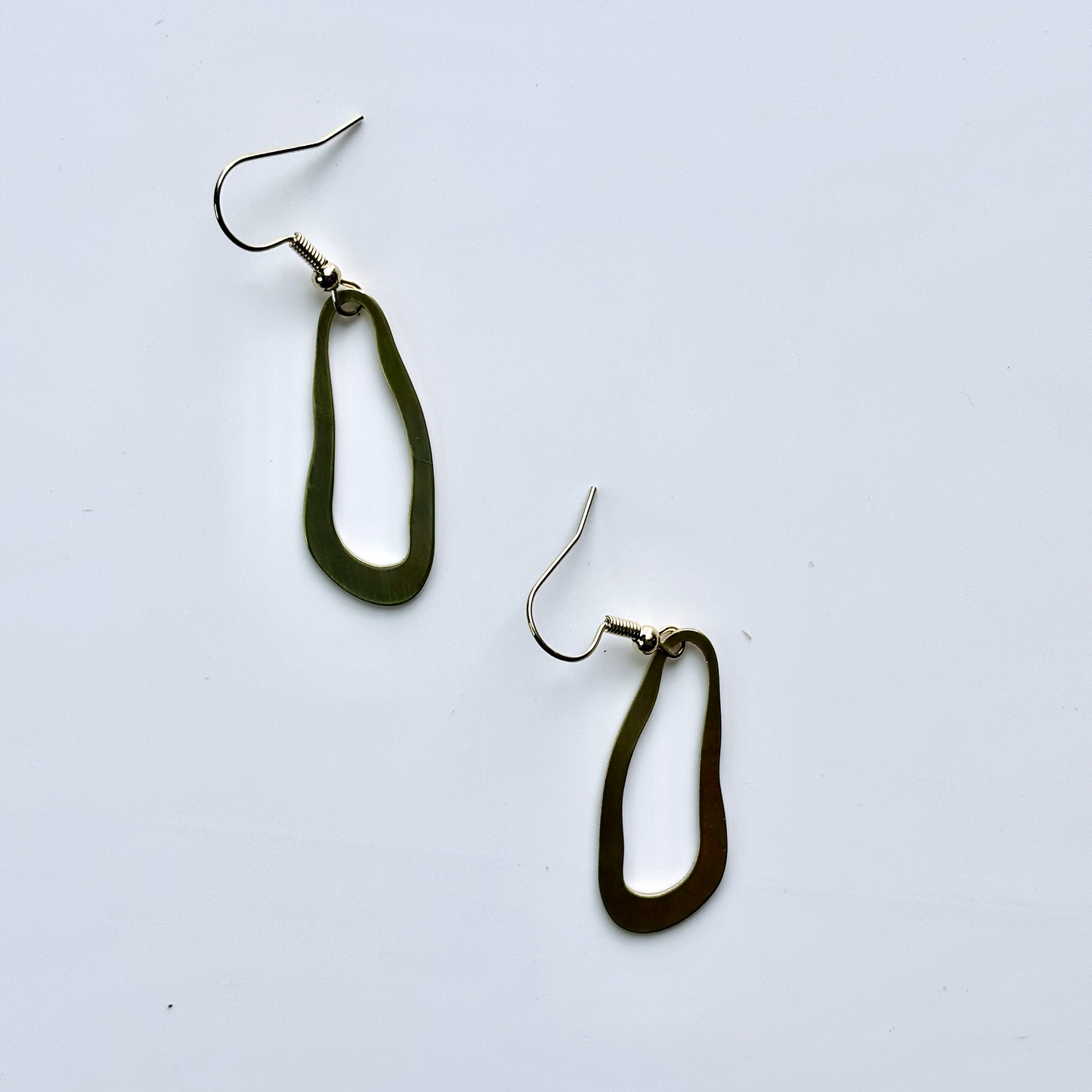 Abstract Gold Blob Earring, Gold Jewelry, Handmade Jewelry