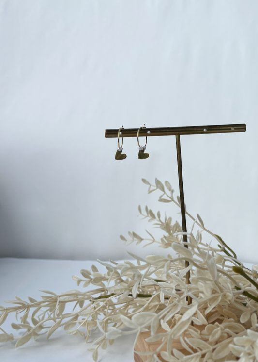 Heart & Pearl Hoop Earrings – Romantic Handmade Jewelry