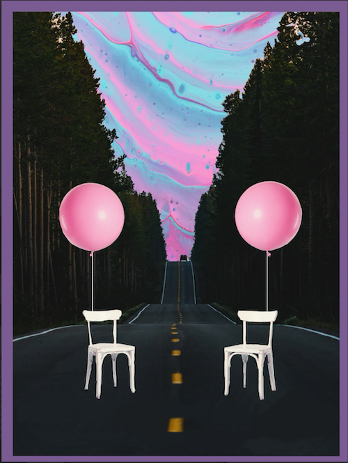 Chairs and Balloons Poster 18 x 24